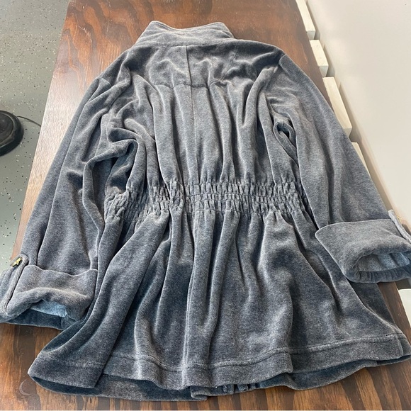 Charter Club Jacket Women  Full Zip Pockets Long Sleeve Gray large - Picture 10 of 12